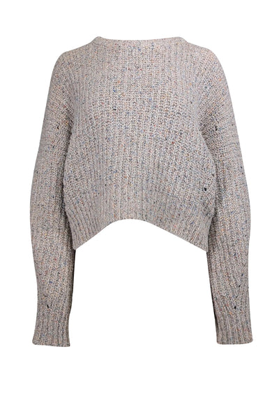 Current Boutique-Isabel Marant - Oatmeal Beige & Multicolor Speckled Wool Blend Swearer Sz 8