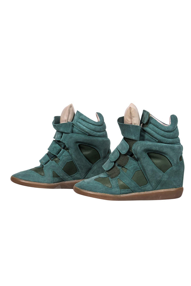 Current Boutique-Isabel Marant - Sage Green Suede Sneakers Sz 7