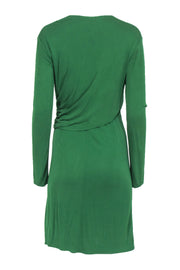 Current Boutique-Issa London - Green Wrap Bodice Long Sleeve Dress Sz 10