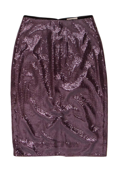 Current Boutique-J.Crew Collection - Maroon Sequin Pencil Skirt Sz 2