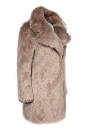 Current Boutique-J.Crew Collection - Mauve Pink Faux Fur Coat Sz S