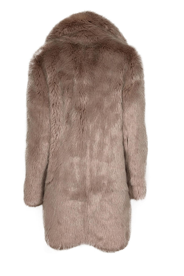 J crew pink faux fur coat best sale