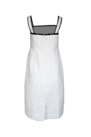 Current Boutique-J.Crew Collection - White & Cream Eyelash Fringe Textured Dress w/ Sequin Trim Sz 10