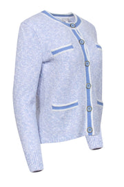 Current Boutique-J.Crew - Light Blue & Lavender Blend Button Front Cardigan Sz XS