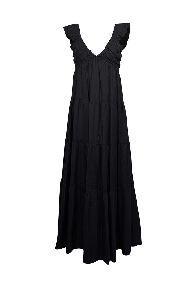 Current Boutique-Jason Wu - Black Tiered Maxi Dress Sz S