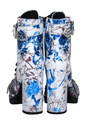 Current Boutique-Jeffrey Campbell - Black w/ Multi Color Floral Short Boots Sz 6