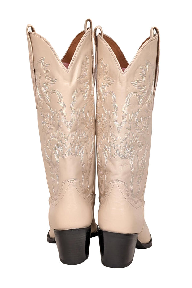 Current Boutique-Jeffrey Campbell - Cream Western Tall Boots Sz 10