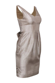 Current Boutique-Jenny Yoo - Gold Satin Mini Dress w/ Tie Waist Sz 0