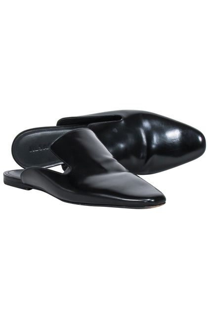 Jil Sander - Black Leather Mule Flats Sz 10.5 – Current Boutique