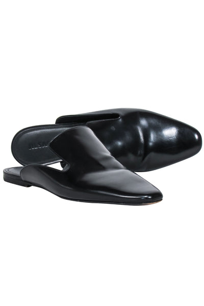 Current Boutique-Jil Sander - Black Leather Mule Flats Sz 10.5