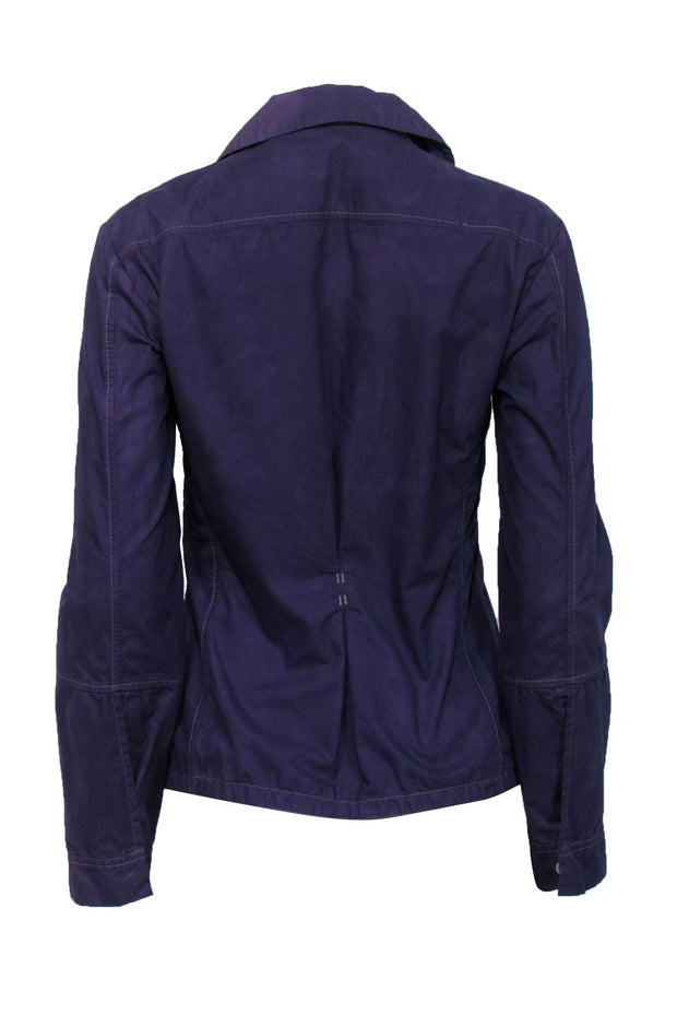 Current Boutique-Jil Sander - Dark Purple Lightweight Collared Jacket Sz 6
