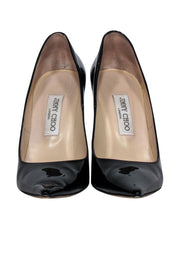 Current Boutique-Jimmy Choo - Black Patent Leather Pointed Toe Pumps Sz 9