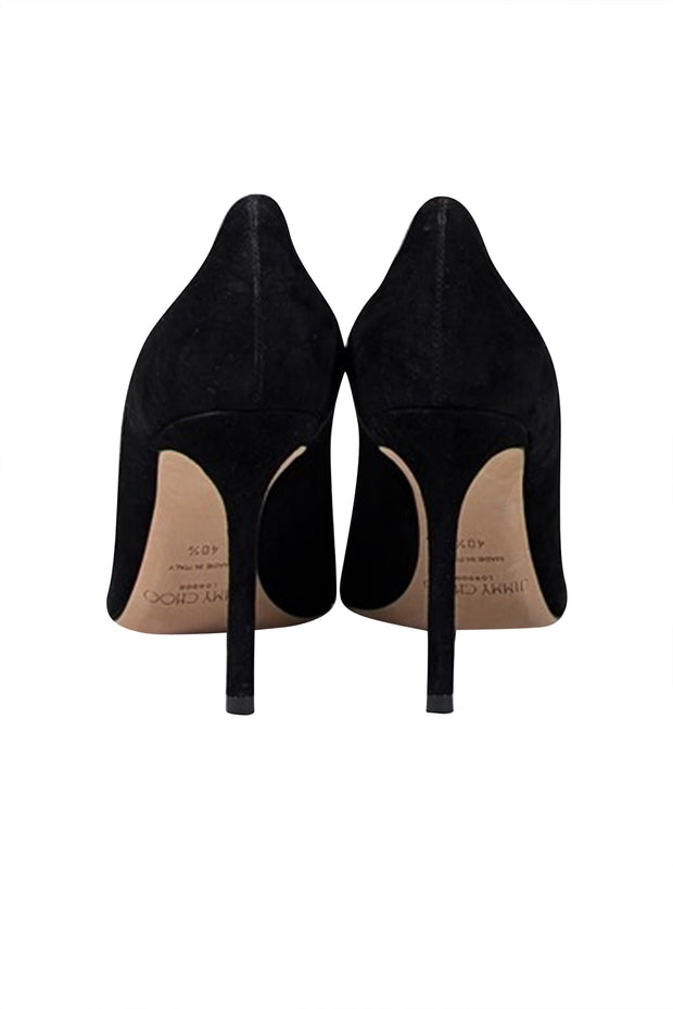 Current Boutique-Jimmy Choo - Black Suede Pointed Toe Pumps Sz 10.5