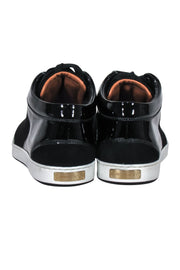Current Boutique-Jimmy Choo - Black Suede w/ Patent Trim Sneakers Sz 7.5