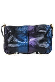 Current Boutique-Jimmy Choo - Purple, Blue & Black Metallic Python Shoulder Bag