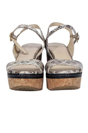 Current Boutique-Jimmy Choo - Snake Embossed Open Toe Strappy Sandals Sz 6