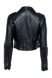 Current Boutique-Joie - Black Leather Moto Jacket Sz M