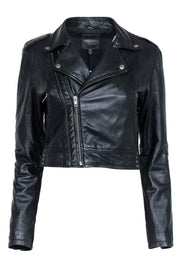 Current Boutique-Joie - Black Leather Moto Jacket Sz M