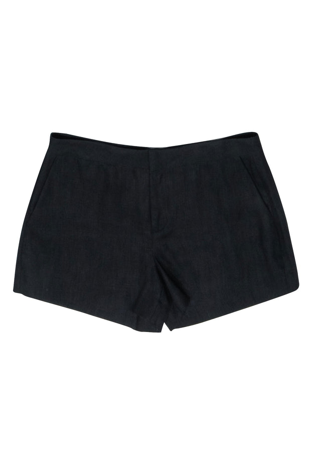 Current Boutique-Joie - Black Linen Tailored Shorts Sz 10