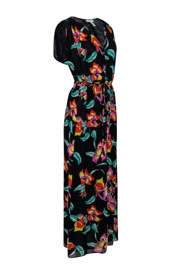 Current Boutique-Joie - Black & Multicolor Floral Maxi Dress Sz XS