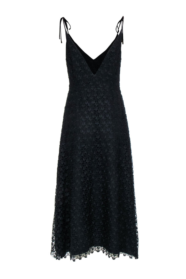 Current Boutique-Joie - Black Sleeveless Lace Formal Dress Sz 6