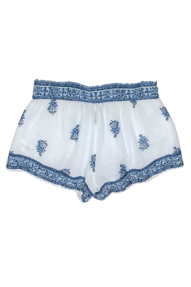 Current Boutique-Joie - Blue & White Boho Print Shorts Sz S