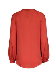 Current Boutique-Joie - Coral Orange Silk Blouse Sz M