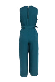 Current Boutique-Joie - Emerald Green Belted Jumpsuit Sz 6