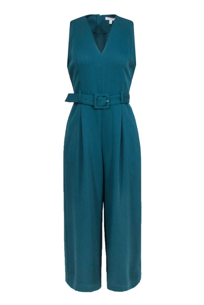 Current Boutique-Joie - Emerald Green Belted Jumpsuit Sz 6