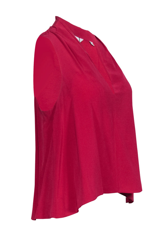 Current Boutique-Joie - Fuchsia Silk "Ocana " Sleeveless Top Sz XS
