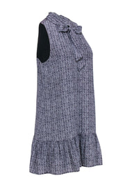 Current Boutique-Joie - Grey Herringbone Sleeveless Dress w/ Neck-tie Sz S