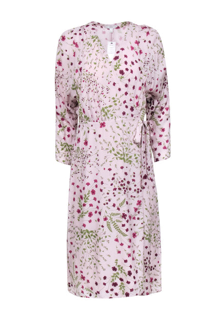 Current Boutique-Joie - Lilac Floral Print Wrap Dress Sz S