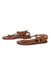 Current Boutique-Joie - Tan Leather Stappy Thong Sandals Sz 7