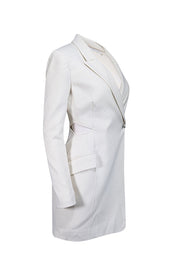 Current Boutique-Jonathan Simkhai - Ivory Wrap Front Blazer Dress Sz 0