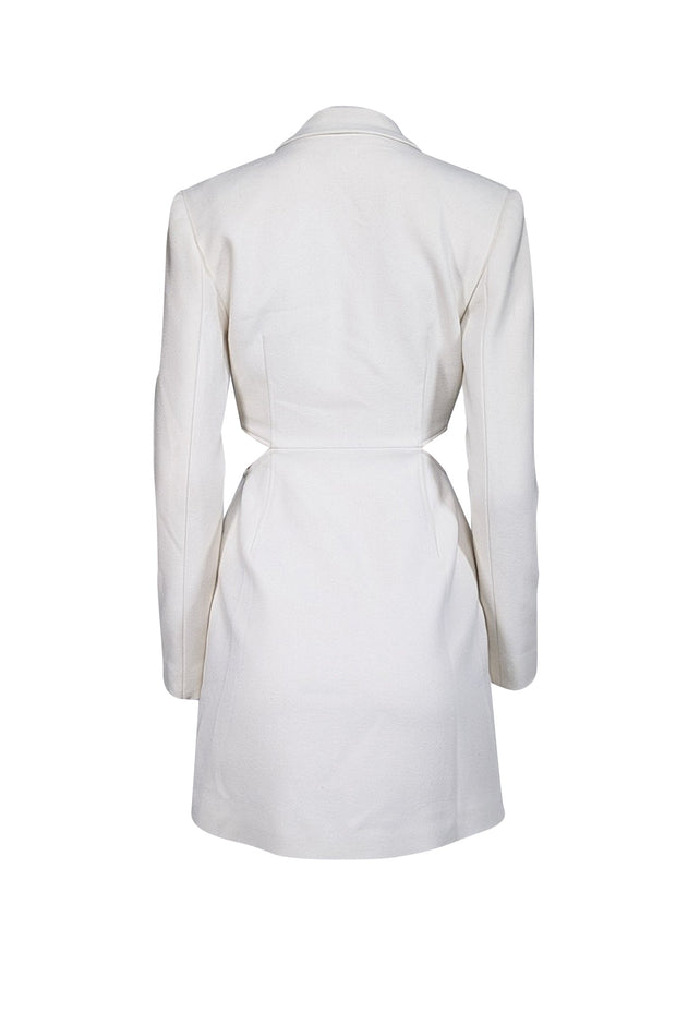 Current Boutique-Jonathan Simkhai - Ivory Wrap Front Blazer Dress Sz 0