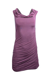 Current Boutique-Jonathan Simkhai - Mauve Ruched Off-the-Shoulder Dress Sz S