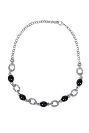 Current Boutique-Judith Ripka - Silver & Black Onyx Chain Necklace