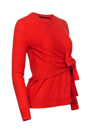 Current Boutique-Karen Millen - Orange Cashmere Knot Front Sweater Sz S