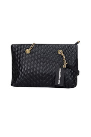 Current Boutique-Karl Lagerfeld - Black Leather Quilted Shoulder Bag