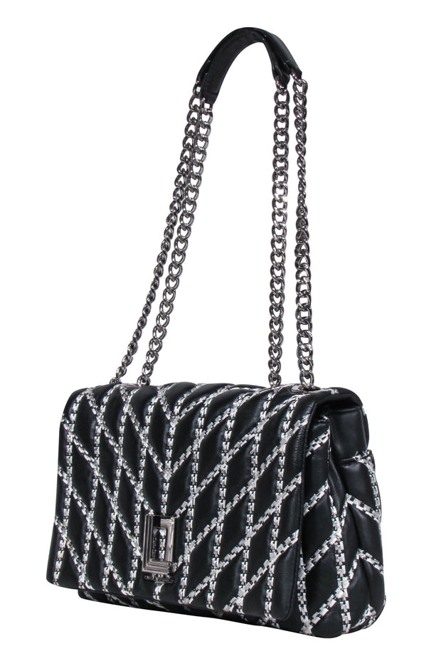 Current Boutique-Karl Lagerfeld - Black Quilted Leather Shoulder Bag