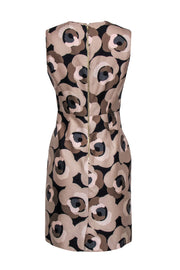 Current Boutique-Kate Spade - Beige & Black Abstract Floral Print Sheath Dress Sz 6