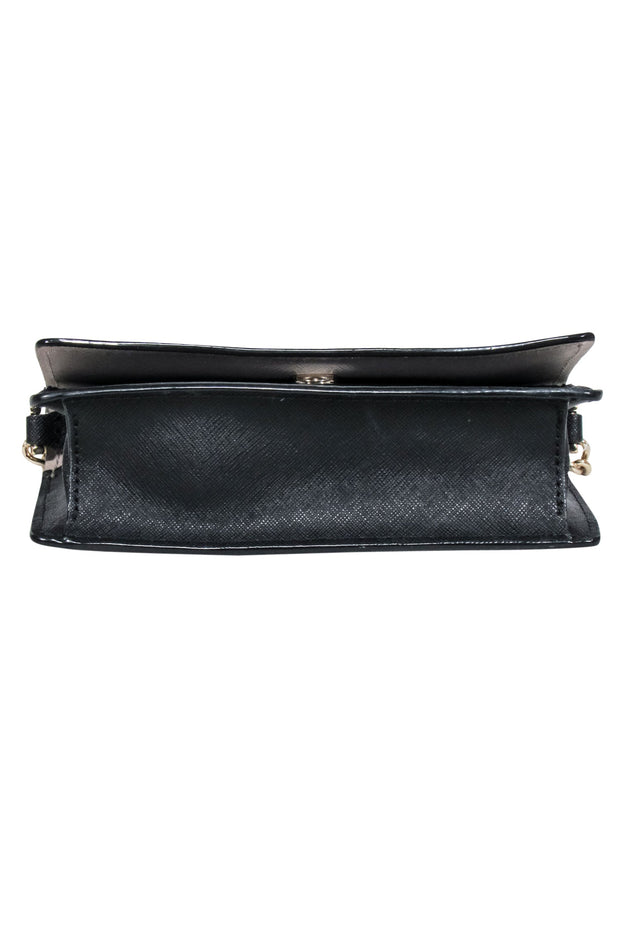 Current Boutique-Kate Spade - Beige & Black Leather Mini Crossbody Bag