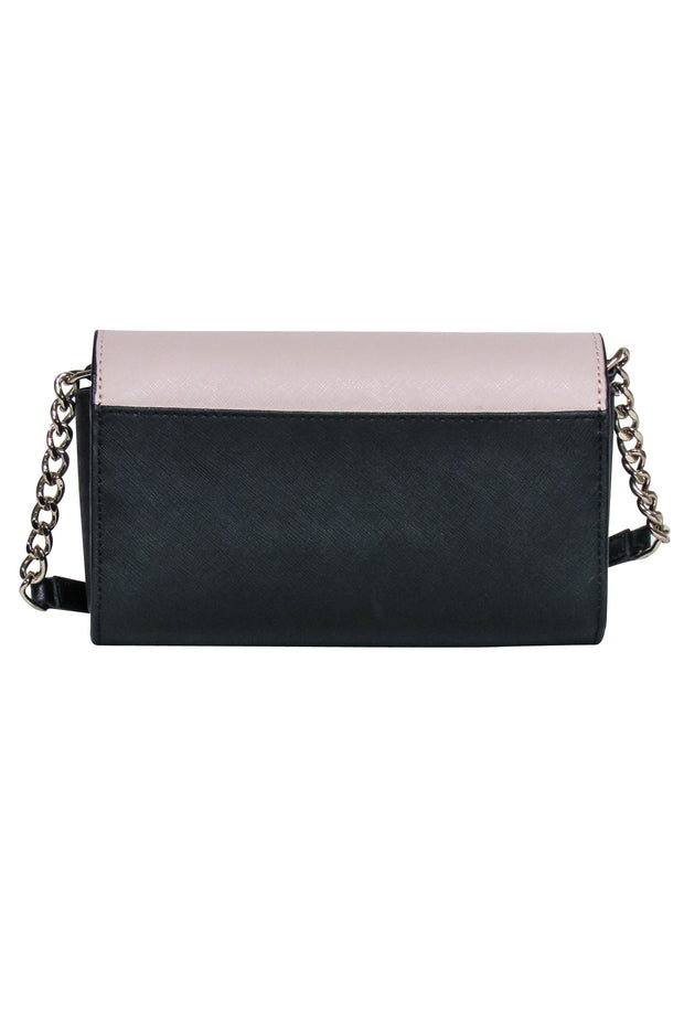 Current Boutique-Kate Spade - Beige & Black Saffiano Leather Crossbody Bag