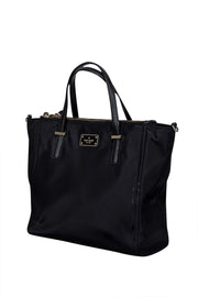 Current Boutique-Kate Spade - Black Nylon Double Zipper Medium Satchel bag