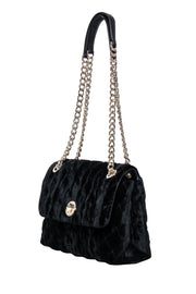 Current Boutique-Kate Spade - Black Velvet Quilted Crossbody Bag