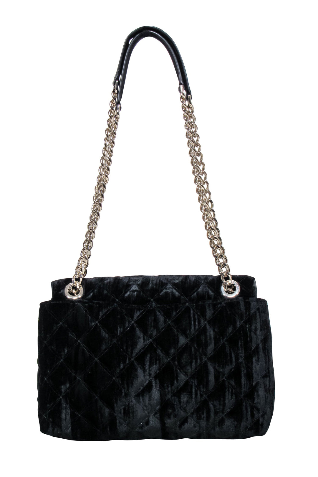 Kate Spade Black Velvet Quilted Crossbody Bag Current Boutique