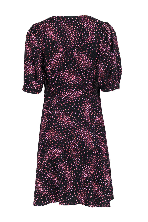 Current Boutique-Kate Spade - Black w/ Pink, Orange, & Purple Print Wrap Dress Sz 6