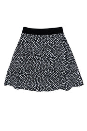 Current Boutique-Kate Spade - Black w/ White Dot Print Silk Skirt Sz 2