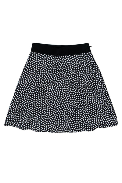 Current Boutique-Kate Spade - Black w/ White Dot Print Silk Skirt Sz 2