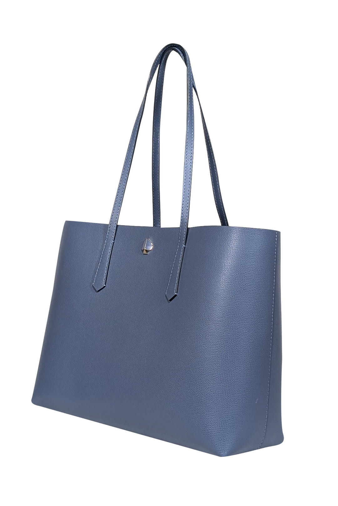 Kate Spade Blue Leather Tote Bag w Metallic Leather Pouch Current Boutique